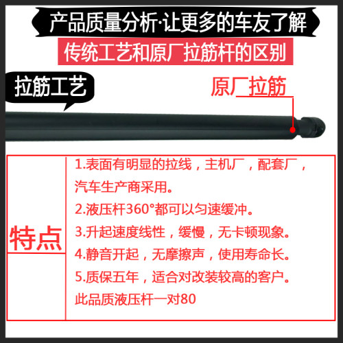 适用斯巴鲁xv19款森林人改装引擎盖液压杆发动机盖支撑杆气弹簧-图0