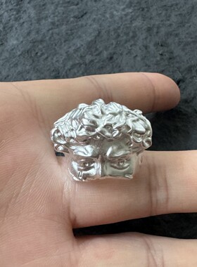 PURE文艺复兴大卫雕像戒指复古艺术作小众设计百搭感食指戒配饰