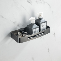 Gun Grey 304 Stainless Steel Toilet Rectangular Plate Basket Shower Room Rack Corner Rack Bathroom Hardware