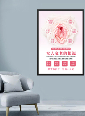 私密装饰画美容院背景墙上壁画月子中心产康店产后修复护理挂图画