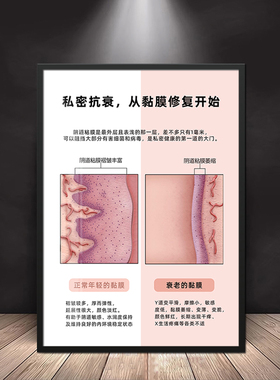 私密抗衰保养装饰画美容院诊所女性健康宣传挂画养生馆会所墙壁画