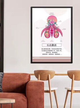 月子中心生殖保养装饰画产康美容院妇科解剖图挂画养生月子馆墙画