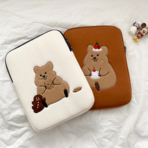 South Korea Ins Wind Kaura cute ipad 11 inch containing bag notebook PC flat shell liner protective bag