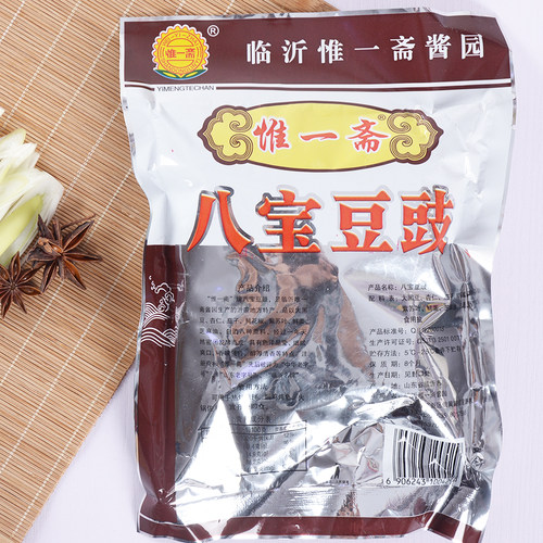 临沂特产八宝豆豉美食料理厨房调味料佐餐伴侣八宝豆鼓酱420g袋装 - 图1