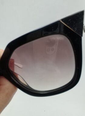欧美复古大猫眼多边形方框米钉太阳眼镜男女潮圆脸显瘦嘻哈墨镜