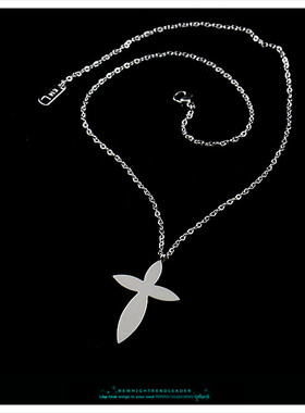 欧美复古哥特风十字架项链女简约中性高级感吊坠潮毛衣链礼物