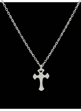 精致极简小十字架项链女新款ins小众设计钛钢锁骨链气质百搭颈链