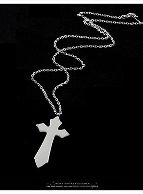 2023年新款十字架钛钢毛衣项链女轻奢卫衣链高级感锁骨链配饰