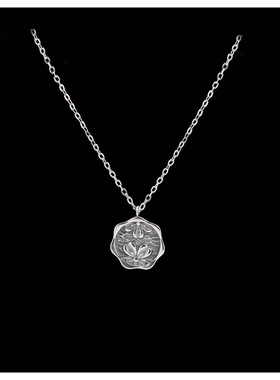 欧美荷花长短款项链女生轻奢小众设计感甜酷锁骨链银色颈链配饰潮