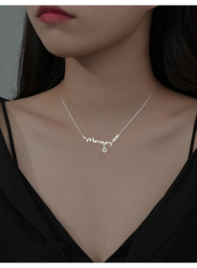 字母颈链女夏季简约ins个性项链chocker短款心形锁骨链潮节日礼物