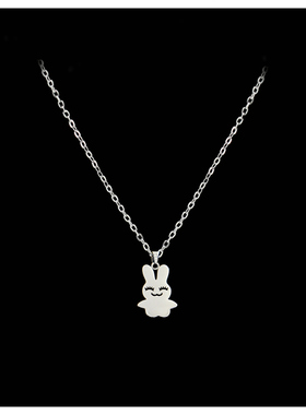 大白兔子项链女轻奢气质百搭小众高级感精致锁骨链颈链潮毛衣链女