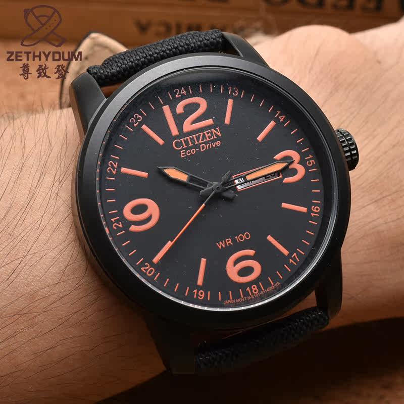 适配西铁城光动能防水尼龙22mm男表 zethydum尊致登配件