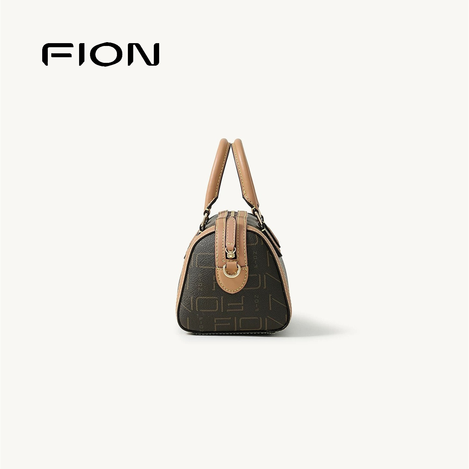 Fion/菲安妮经典老花波士顿包 2026新款百搭单肩斜挎包FAAFIFS435,淘宝优惠券,粉丝福利购,淘宝优惠卷