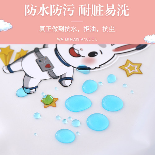 儿童防水罩衣画画衣幼儿园吃饭围兜长袖反穿衣反穿衣长袖免洗围裙 - 图0