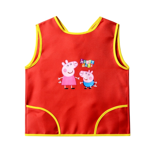 Детский водонепроницаемый фартук, слюнявчик для детского сада без рукавов, нагрудник, делается под заказ, с печатью вашего логотипа, анти-грязь, с карманом