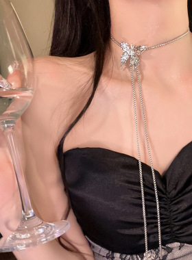 不掉色项链女2026新款爆款轻奢小众设计感毛衣链锁骨链送女友礼物