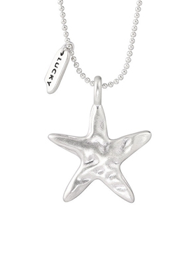 S925纯银lucky幸运海星项链女简约小众设计感韩国毛衣链