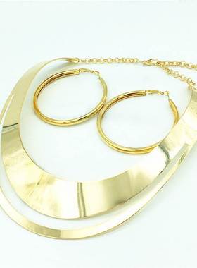 欧美choker朋克合金项圈女颈链项链套装 women necklace jewelry