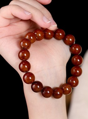 情侣民族风圆光珠实心菩提子手串