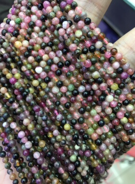 天然巴西原矿糖果碧玺珠子diy