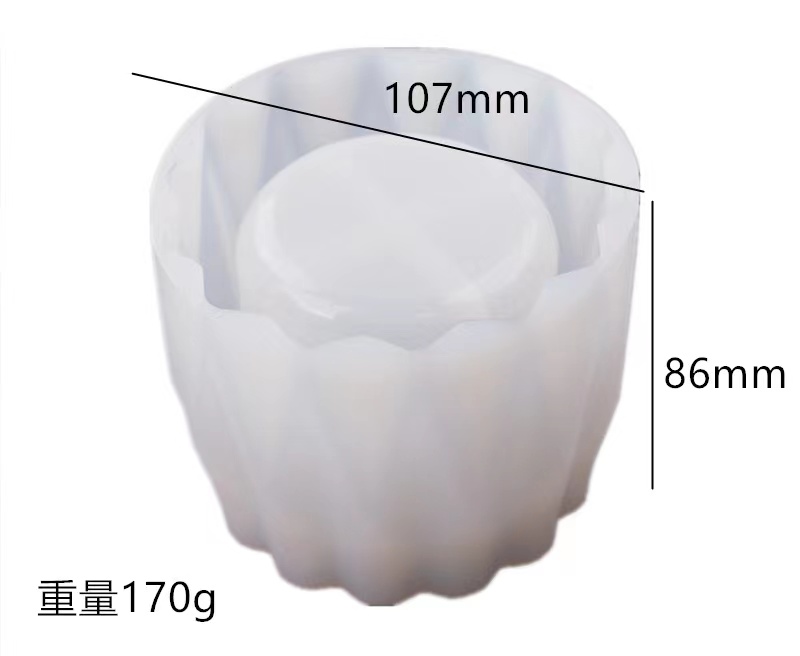 切面异形收纳罐硅胶模具 水晶滴胶diy菱形花瓶笔筒镜面模具 - 图3