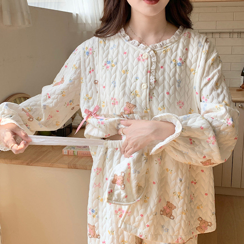 空气棉月子服冬厚款11月份纯棉产后加厚孕妇睡衣秋冬季哺乳喂奶十,淘宝优惠券,粉丝福利购,淘宝优惠卷