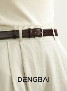 登白DENGBAI. 真皮软面牛皮腰带简约百搭高级女士皮带
