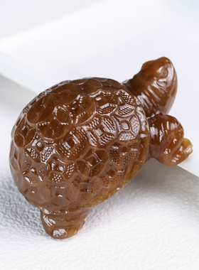 天然和田玉糖料龙龟手把件