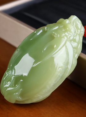 和田玉籽料长寿龙龟手把件