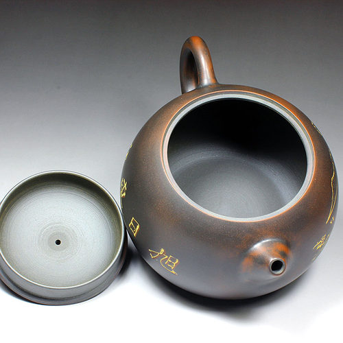西施壶钦州茶壶坭兴陶茶壶卢纪祖大师雕刻茶具精品中式纯手工复古 - 图2