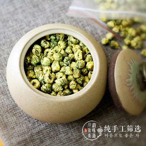 买一送一 菊花茶 头采正宗胎菊王桐乡杭白菊贡菊花茶罐装精选新花 - 图0