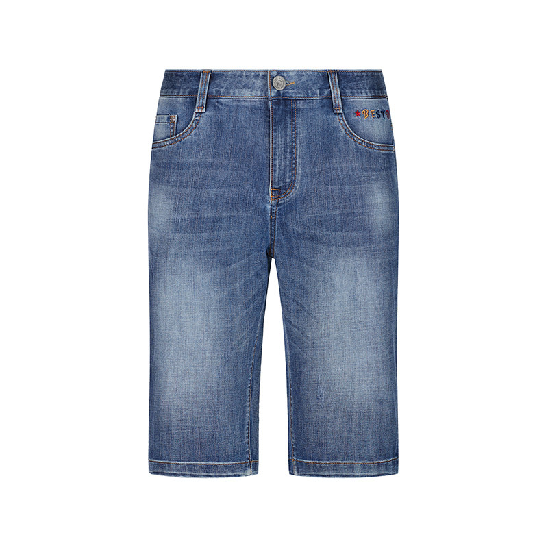 百斯盾官方男装牛仔短裤夏季款清凉透气舒适时尚男士六分裤,淘宝优惠券,粉丝福利购,淘宝优惠卷