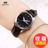 Модный трендовый календарь, ремень, мужские часы, кварцевые часы для влюбленных, в корейском стиле, простой и элегантный дизайн