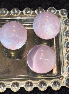 星空紫遐想 黄打屁小众波波球闪甜透百搭夸张秋冬利器925耳钉耳夹