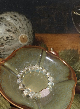 桃花坞 转运招财桃花旺花粉闪折射彩虹清新天然淡黄阿塞手串手链