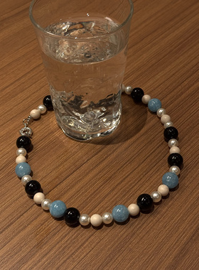 海蓝得很慢 黄打屁施家珍珠轻奢质感串珠高级感百搭休闲项链叠戴