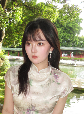 河倾月落 黄打屁原创设计新中式素小众闪仙复古百搭925银耳钉耳夹