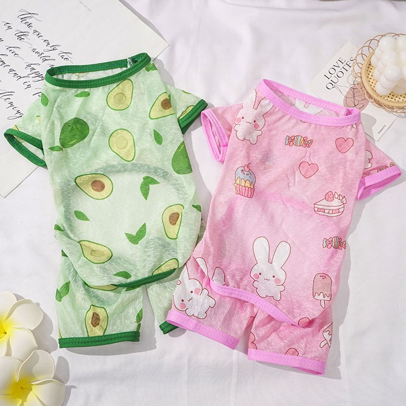 Cat summer anti-shedding pajamas, anti-licking home clothes