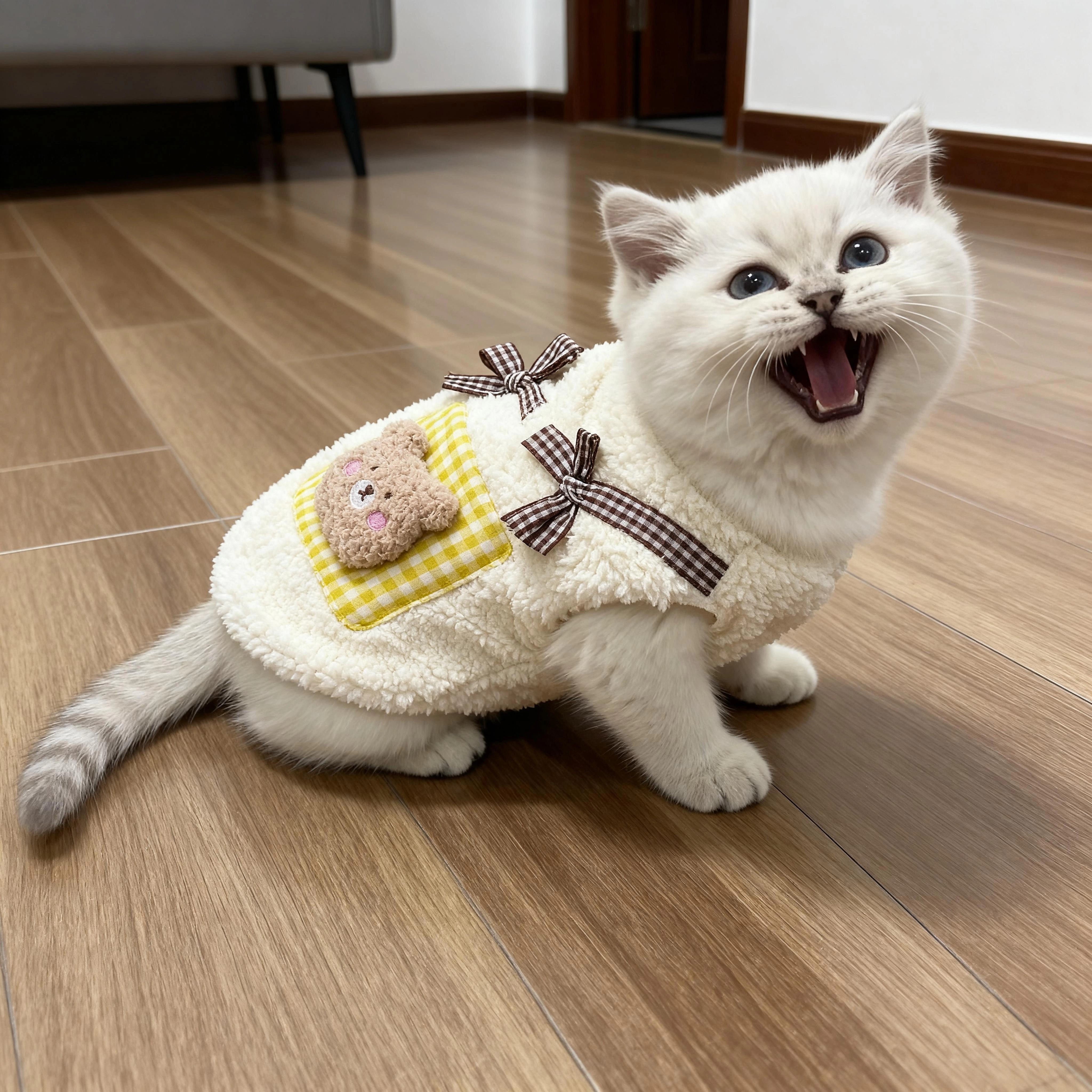 猫咪衣服秋冬季口袋熊棉衣可爱保暖防掉毛金渐层布偶英短比熊卫衣,淘宝优惠券,粉丝福利购,淘宝优惠卷