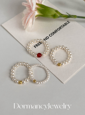 「浆果奶油」施家珍珠弹力戒指