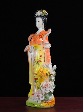 陶瓷小龙女摆件善财龙女佛像