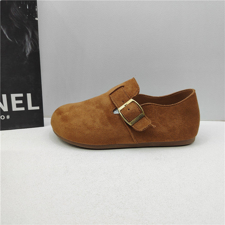 2026年春季新款绒面皮勃肯鞋女搭扣圆头平底单鞋舒适百搭休闲鞋,淘宝优惠券,粉丝福利购,淘宝优惠卷