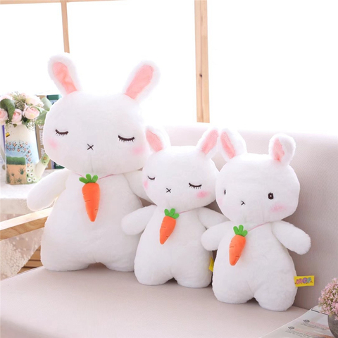 胡萝卜兔子毛绒玩具可爱小兔子小白兔公仔玩偶布娃娃抱枕礼物女孩