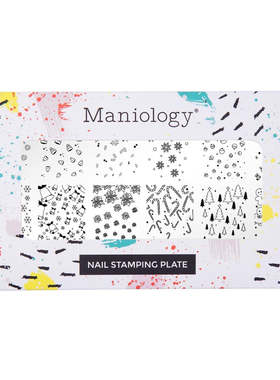 Maniology曼妮芝美甲印花板M400冬日假期渐变滑落