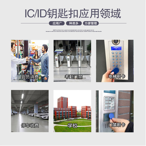 门禁卡3号IC钥匙扣卡小区物业考勤感应卡复旦M1卡电梯卡不可复制 - 图2