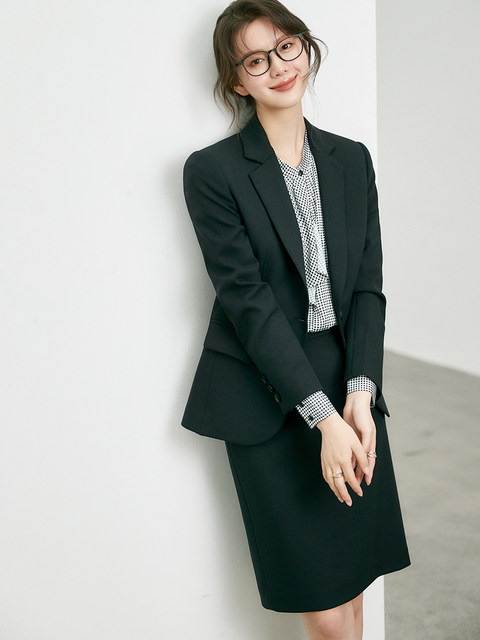 OFFIY high-end temperament black civil servant professional suit