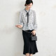 OFFIY ສິ້ນ acetate fishtail ມື pleated ມີ slits