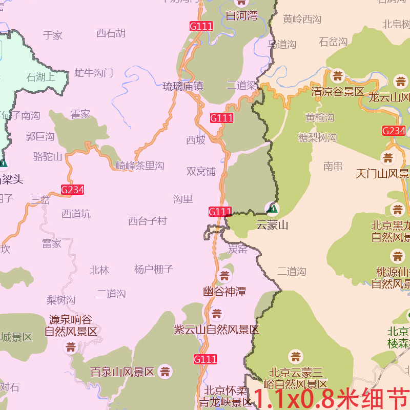 地图大兴区朝阳区房山区丰台区昌平区西城区北京市各市区平面图形 - 图1