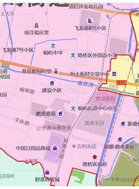 新款路桥区地图定制省市县区书房办公室装饰画行政街道图