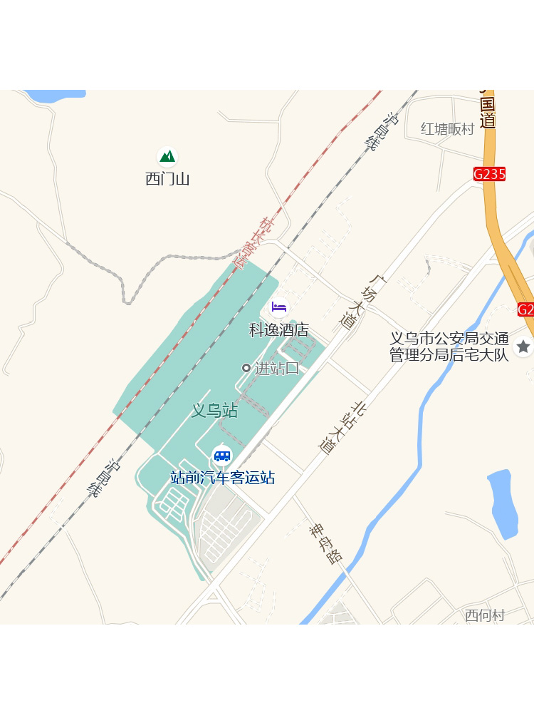 义乌市后宅街道地图 2022路线定制区县城市交通区域划分贴图 - 图1